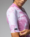 ALÉ Cycling short sleeve jersey - PALM PR-E - pink/white