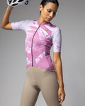 ALÉ Cycling short sleeve jersey - PALM PR-E - pink/white