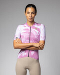 ALÉ Cycling short sleeve jersey - PALM PR-E - pink/white