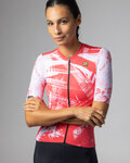 ALÉ Cycling short sleeve jersey - PALM PR-E - red/white