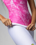 ALÉ Cycling sleeveless jersey - MARBLE PRAGMA - pink/white