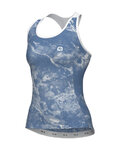 ALÉ Cycling sleeveless jersey - MARBLE PRAGMA - light blue/white