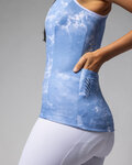 ALÉ Cycling sleeveless jersey - MARBLE PRAGMA - light blue/white