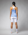 ALÉ Cycling sleeveless jersey - MARBLE PRAGMA - light blue/white