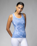 ALÉ Cycling sleeveless jersey - MARBLE PRAGMA - light blue/white