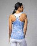 ALÉ Cycling sleeveless jersey - MARBLE PRAGMA - light blue/white