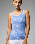 ALÉ Cycling sleeveless jersey - MARBLE PRAGMA - light blue/white