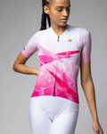 ALÉ Cycling short sleeve jersey - QUARTZ PR-E - white/pink