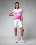 ALÉ Cycling short sleeve jersey - QUARTZ PR-E - white/pink