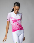ALÉ Cycling short sleeve jersey - QUARTZ PR-E - white/pink