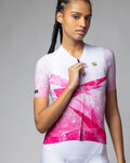 ALÉ Cycling short sleeve jersey - QUARTZ PR-E - white/pink