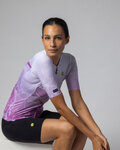 ALÉ Cycling short sleeve jersey - QUARTZ PR-E - white/purple