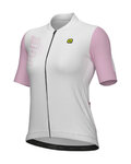 ALÉ Cycling short sleeve jersey - FOLLOW ME PR-E - white/pink