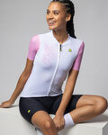 ALÉ Cycling short sleeve jersey - FOLLOW ME PR-E - white/pink