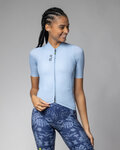 ALÉ Cycling short sleeve jersey - COLOR BLOCK PRAGMA - light blue