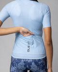 ALÉ Cycling short sleeve jersey - COLOR BLOCK PRAGMA - light blue