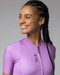 ALÉ Cycling short sleeve jersey - COLOR BLOCK PRAGMA - purple