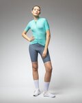 ALÉ Cycling short sleeve jersey - PRAGMA COLOR BLOCK - turquoise