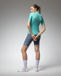ALÉ Cycling short sleeve jersey - PRAGMA COLOR BLOCK - turquoise