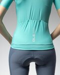 ALÉ Cycling short sleeve jersey - PRAGMA COLOR BLOCK - turquoise