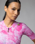 ALÉ Cycling short sleeve jersey - MARBLE PR-E - white/pink