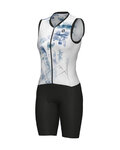 ALÉ Cycling skinsuit - MIRROR PRAGMA - white/light blue/black