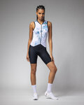 ALÉ Cycling skinsuit - MIRROR PRAGMA - white/light blue/black