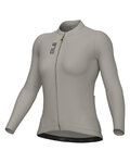 ALÉ Cycling summer long sleeve jersey - COLOR BLOCK PRAGMA - beige
