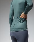 ALÉ Cycling summer long sleeve jersey - PRAGMA COLOR BLOCK - green