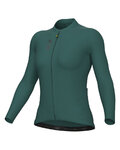 ALÉ Cycling summer long sleeve jersey - PRAGMA COLOR BLOCK - green