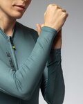 ALÉ Cycling summer long sleeve jersey - PRAGMA COLOR BLOCK - green