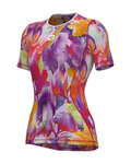 ALÉ Cycling short sleeve t-shirt - LILIUM INTIMO - white/purple/red/orange