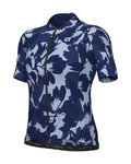 ALÉ Cycling short sleeve jersey - FLOWER PRAGMA - white/blue