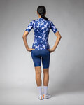 ALÉ Cycling short sleeve jersey - FLOWER PRAGMA - white/blue