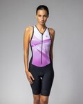 ALÉ Cycling skinsuit - HORIZON TRIATHLON - pink/black