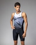 ALÉ Cycling skinsuit - HORIZON TRIATHLON - white/grey/black