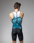 ALÉ Cycling skinsuit - HORIZON TRIATHLON - white/blue/black
