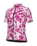 ALÉ Cycling short sleeve jersey - ESSENZA KID - pink/white
