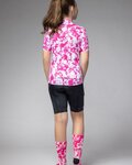 ALÉ Cycling short sleeve jersey - ESSENZA KID - pink/white