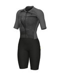 ALÉ Cycling skinsuit - BEYOND TRIATHLON - grey/black