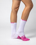 ALÉ Cyclingclassic socks - SLIDE - white/pink