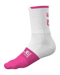 ALÉ Cyclingclassic socks - SLIDE - white/pink