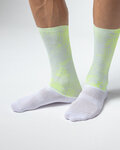 ALÉ Cyclingclassic socks - TYPHOON - white/yellow