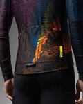 ALÉ Cycling winter long sleeve jersey - PRAGMA ZANZIBAR - black/multicolour