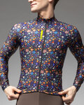 ALÉ Cycling winter long sleeve jersey - PRAGMA FLOWERY - black/multicolour