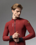 ALÉ Cycling thermal jacket - PRAGMA FONDO 3.0 - red