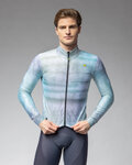 ALÉ Cycling windproof jacket - PR-E TRACCIA - light blue