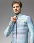 ALÉ Cycling windproof jacket - PR-E TRACCIA - light blue
