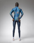 ALÉ Cycling thermal jacket - PR-E TRACCIA - blue