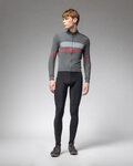 ALÉ Cycling winter long sleeve jersey - WOOL LINE - grey
